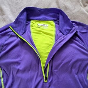 Marmot Lightweight Purple Blue Long Sleeve 1/2 Zip Top
